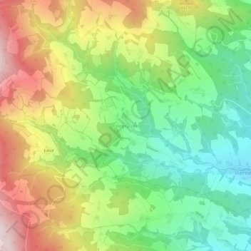 Pongratzen地形图、海拔、地势
