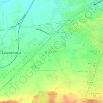 Mirjhapar (CT)地形图、海拔、地势