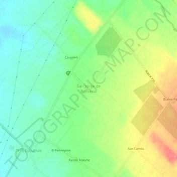 San Jorge de Romeral地形图、海拔、地势