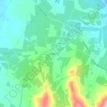 Windmeul地形图、海拔、地势