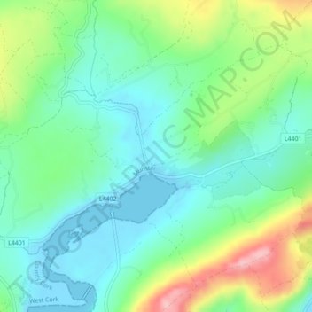 Ballyvoye地形图、海拔、地势