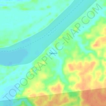 Tapuru地形图、海拔、地势