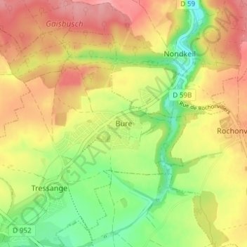 Bure地形图、海拔、地势