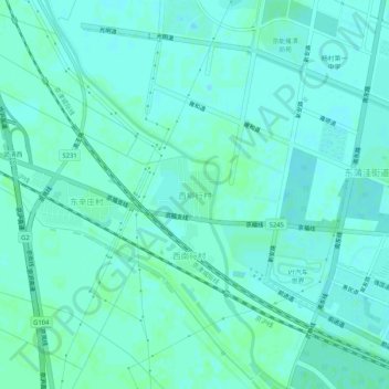 西柳行村地形图、海拔、地势