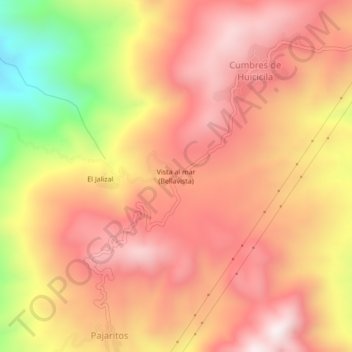 Vista al mar (Bellavista)地形图、海拔、地势