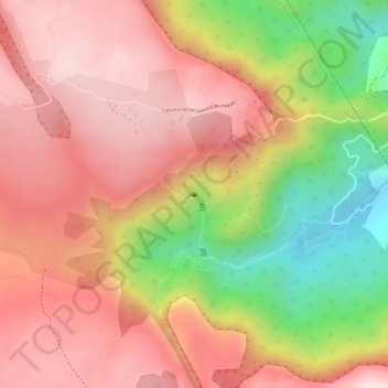 Gruta do Cercado地形图、海拔、地势