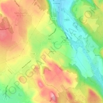 Surbaix地形图、海拔、地势