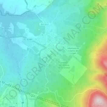 La Granja地形图、海拔、地势