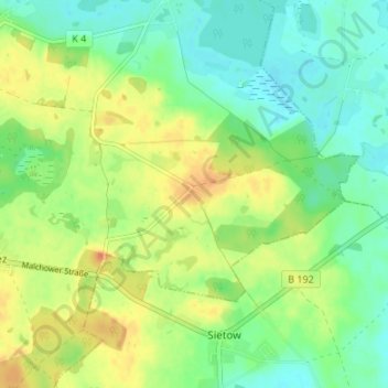 Poppentin地形图、海拔、地势
