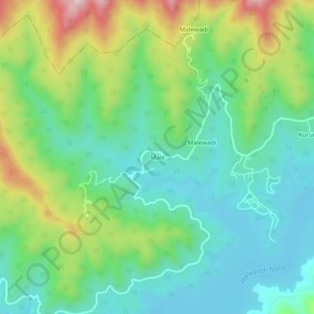 Male地形图、海拔、地势