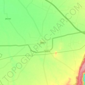 Tauru地形图、海拔、地势