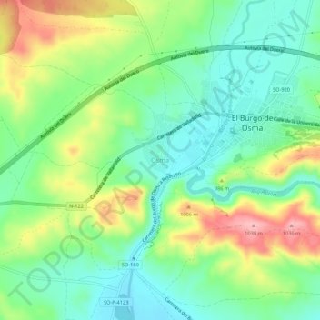Osma地形图、海拔、地势