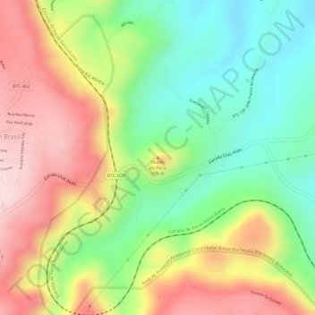 Morro do Peru地形图、海拔、地势