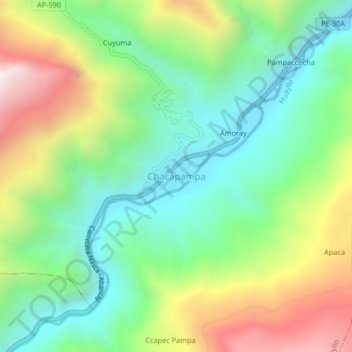 Chacapampa地形图、海拔、地势