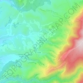 Matalindo de Juarros地形图、海拔、地势