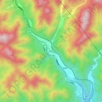 三桥子地形图、海拔、地势