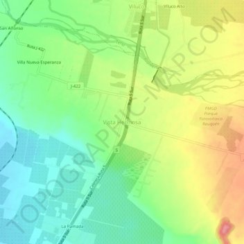 Vista Hermosa地形图、海拔、地势