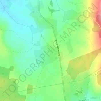 Thouez地形图、海拔、地势