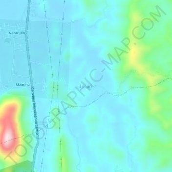 Incari地形图、海拔、地势