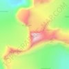 Galdhøpiggen地形图、海拔、地势