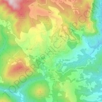 la Quintana地形图、海拔、地势