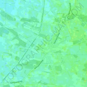 De Hooge Wegen地形图、海拔、地势