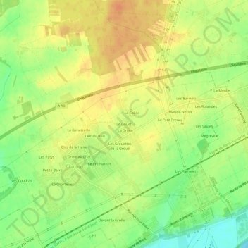 Le Gouet地形图、海拔、地势