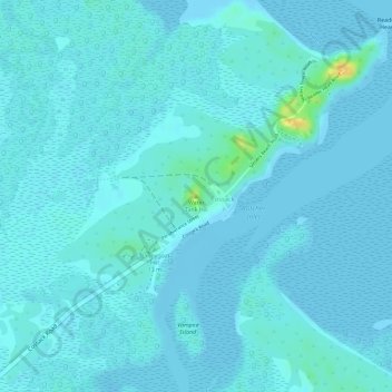 Water Tank Hill地形图、海拔、地势