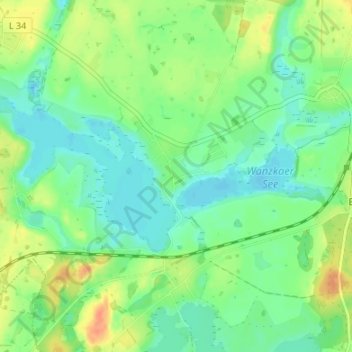 Wanzka地形图、海拔、地势