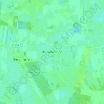 Ostermoordorf地形图、海拔、地势