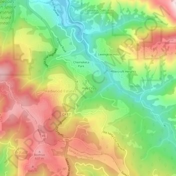 Holy City地形图、海拔、地势