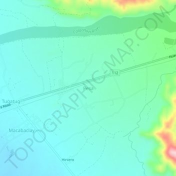 Pesa地形图、海拔、地势