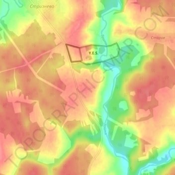 Брагино地形图、海拔、地势