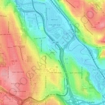 Foster地形图、海拔、地势