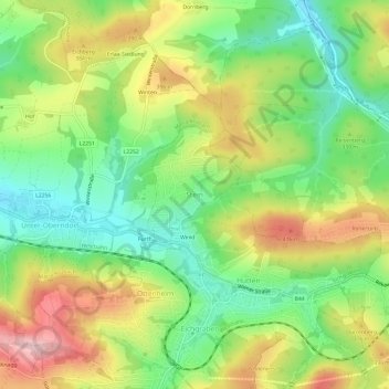 Stein地形图、海拔、地势