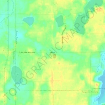 Parnell地形图、海拔、地势