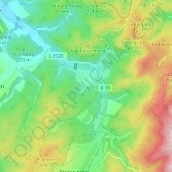 Wilhelmsthal地形图、海拔、地势