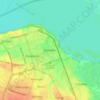 Barumbu地形图、海拔、地势