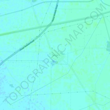 Sega地形图、海拔、地势