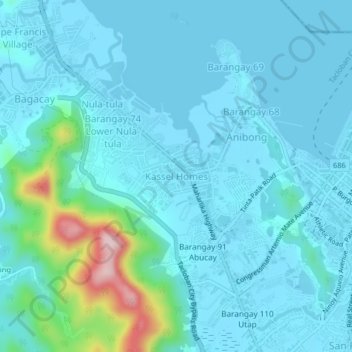 Kassel Homes地形图、海拔、地势