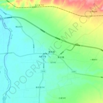 黑水镇地形图、海拔、地势