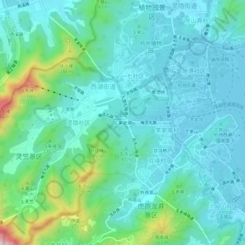 上茅家埠地形图、海拔、地势