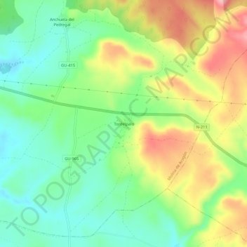 Tordelpalo地形图、海拔、地势
