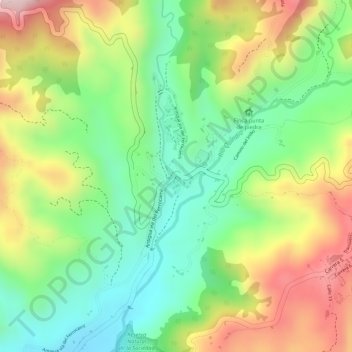 Boquía地形图、海拔、地势