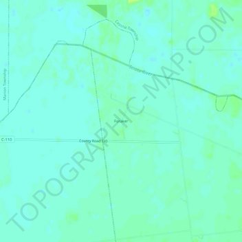 Foraker地形图、海拔、地势