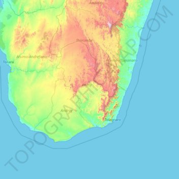 Anosy地形图、海拔、地势