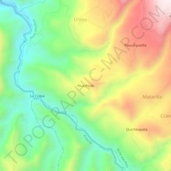 Huayhuas地形图、海拔、地势