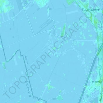 Broek地形图、海拔、地势