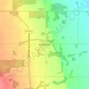 Kelwood地形图、海拔、地势