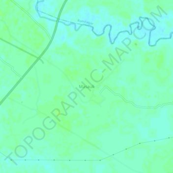 Masauli地形图、海拔、地势